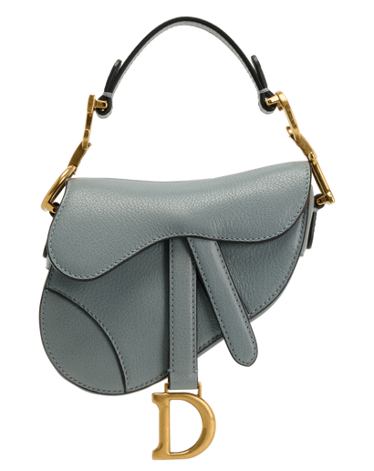 Micro Saddle, &pound;950, Handbags, Blue, Leather, Front view